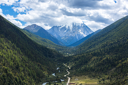 高山白云背景