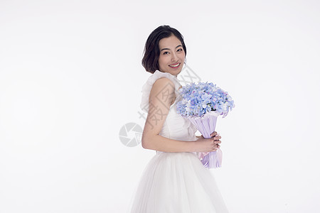 情人节新娘收到鲜花背景图片