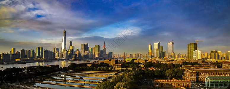 清晨日出的上海图片