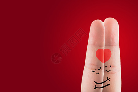 手指爱情拥抱的情侣设计图片