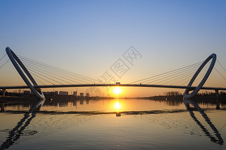 日落南京眼大桥光桥高清图片