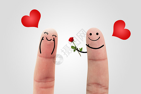 婚礼玫瑰创意情人节手指设计图片