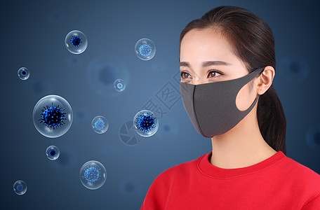 戴口罩方法流感病毒侵袭设计图片