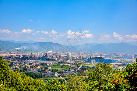 汉中勉县定军山景区俯瞰全景背景