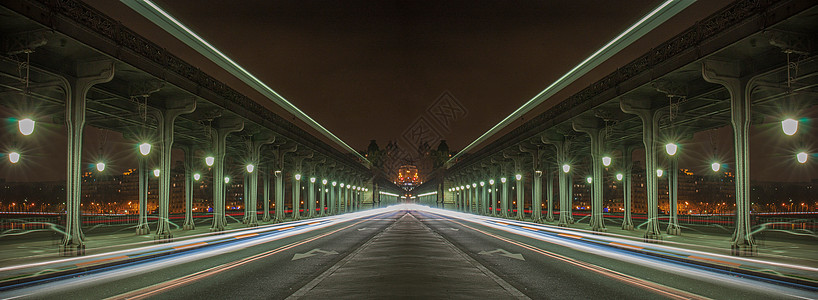 桥梁照明城市道路夜景背景