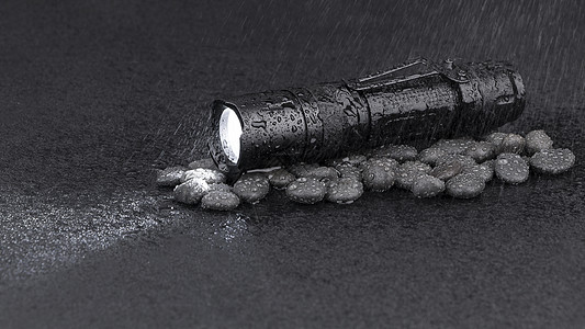日常用品强光防雨防水LED手电筒背景