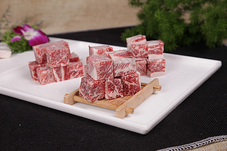 火锅食材牛肉背景图片