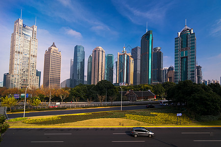 酒店全景城市景观背景