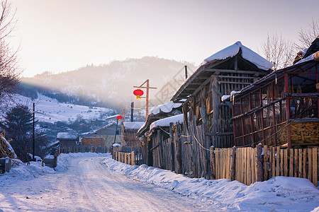 雪村冬季田园高清图片