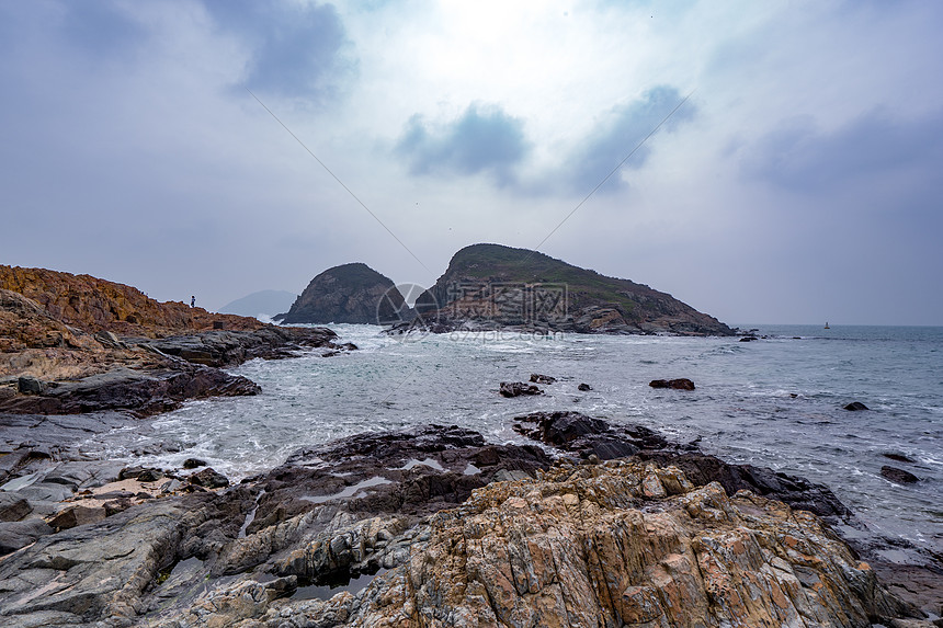 香港岩石海岸线图片