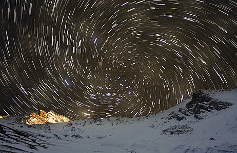 山峰星轨背景图片