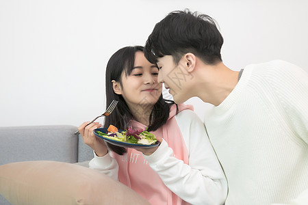 情侣相互依恋背景