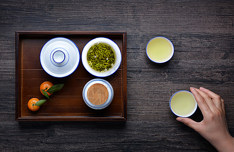 茶碗茶杯茶水春茶背景