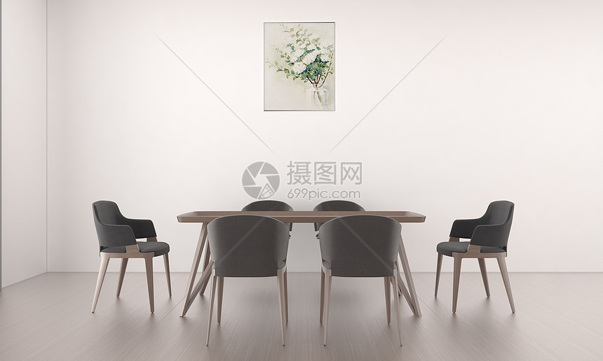 现代简洁风餐厅家居陈列室内设计效果图图片
