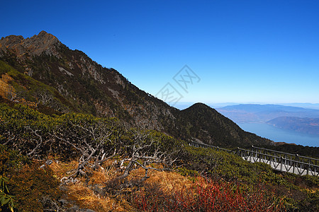 大理苍山洗马潭冬色背景