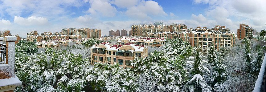 雪后小区的风景图片