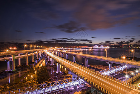 星海湾大桥夜景图片