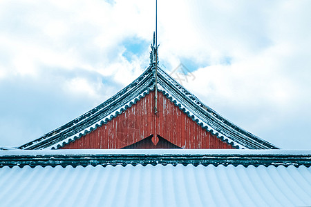 苏州寒山寺雪景一角图片