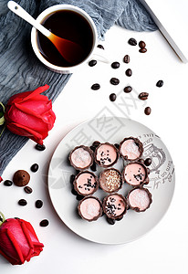 巧克力鲜花巧克力浪漫情人节背景