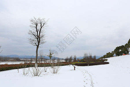 山川冬景南国雪景背景