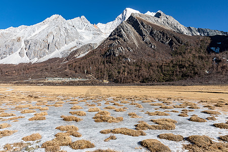 冬天的稻城亚丁雪山图片