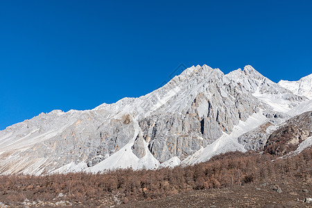 冬天的稻城亚丁雪山高清图片