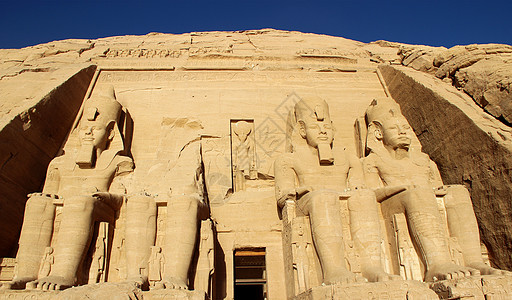 埃及的阿布辛贝神庙高清图片