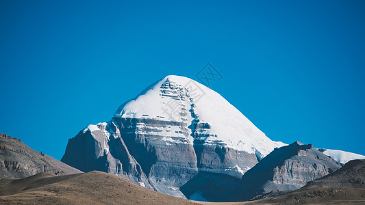 西藏阿里神山冈仁波齐峰背景