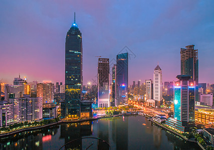 武汉城市夜景建筑物高清图片素材