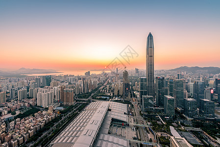 平安大厦深圳地标城市建筑风光背景