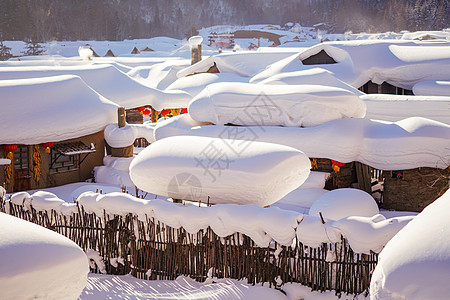 雪乡梦幻雪乡高清图片