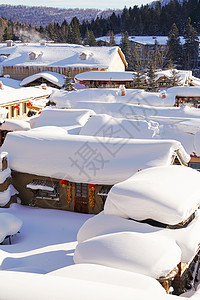 雪乡背景图片