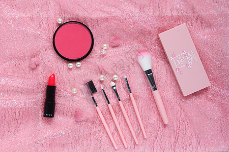 粉色时尚美妆背景图片