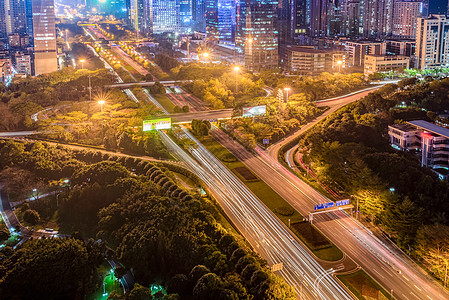 智能城市深圳深南大道夜景背景