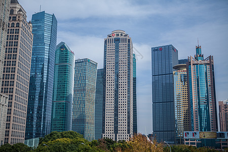 高楼林立的上海建筑群图片