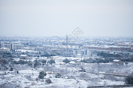 南方城市雪景图片