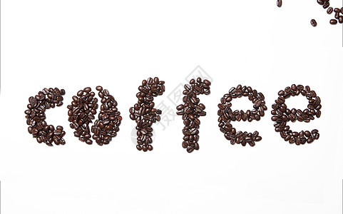 咖啡豆组成咖啡字母logo图片