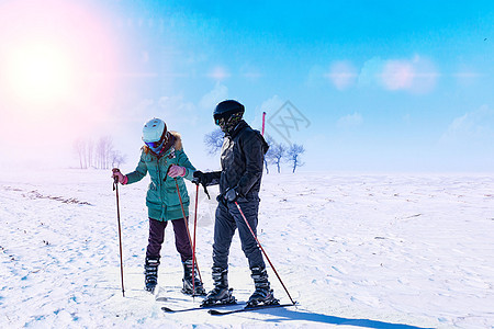 滑雪装备背景图片