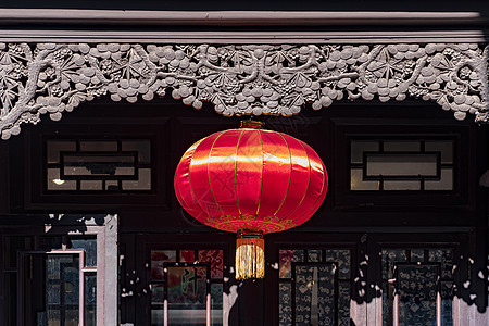 春节古建筑背景图片