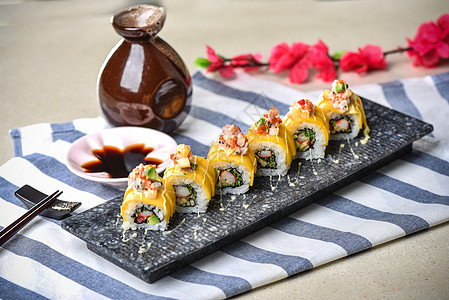 日本寿司宣传单日式料理背景