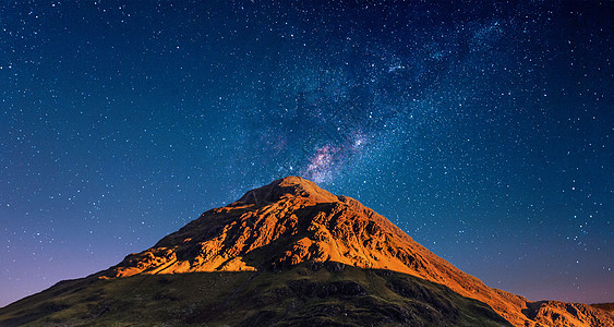  山峰星空背景图片