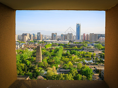 桃花风景西安博物院背景