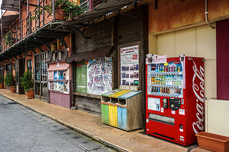 美国旅游景点冲绳美国村背景