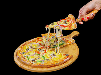 披萨分块图片