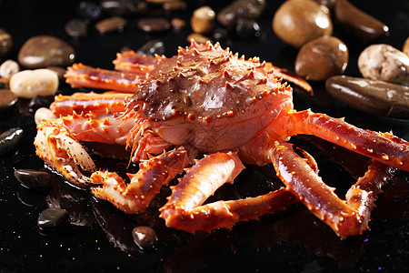 美味海鲜帝王蟹背景