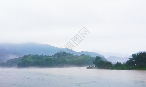 诗画浙江水墨意境的山水河流古堰画乡背景