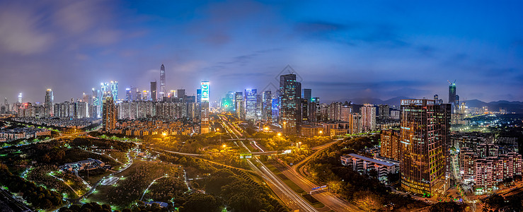 深圳城市夜景全景图高清图片