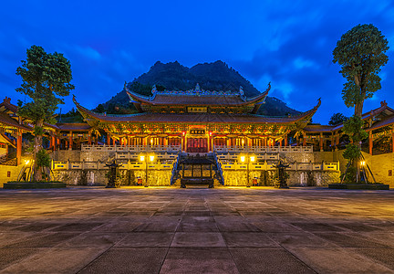 重庆四面山少林寺夜景图片