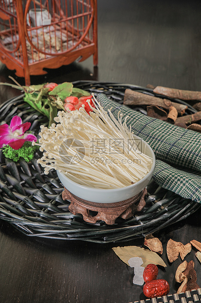 火锅食材金针菇图片