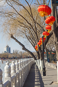 年味儿的红灯笼装饰背景图片